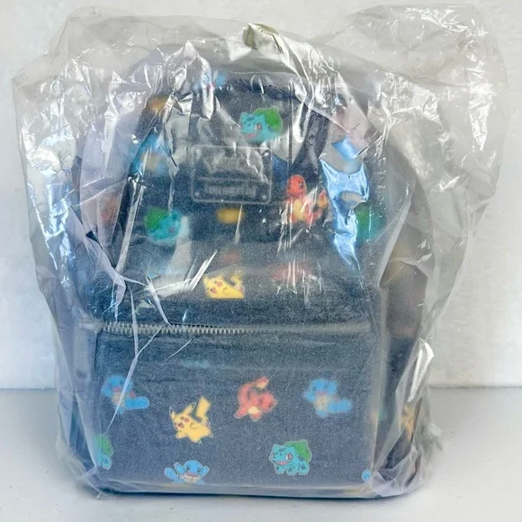 Loungefly Pokemon Starters Mini Backpack New In Packaging Multi-pocket Zip Close - Picture 5 of 14